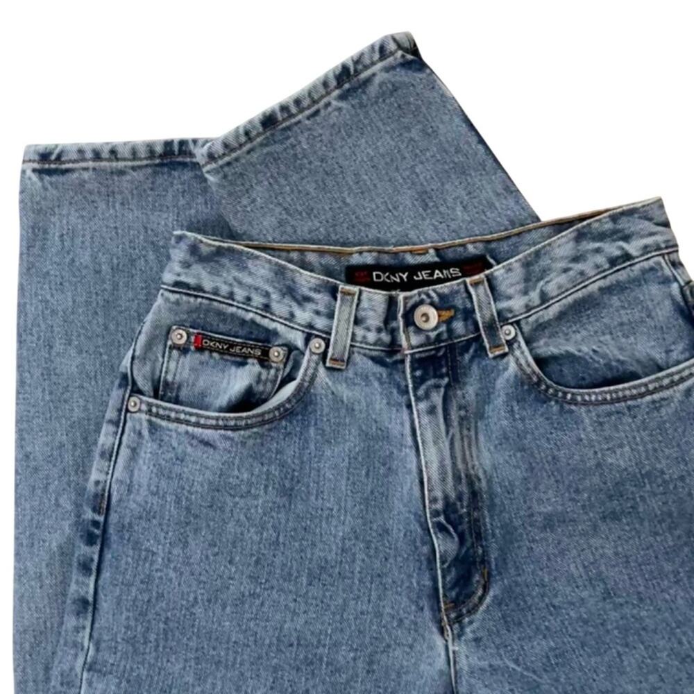Vintage DKNY Straight High-Waisted Blue Jeans